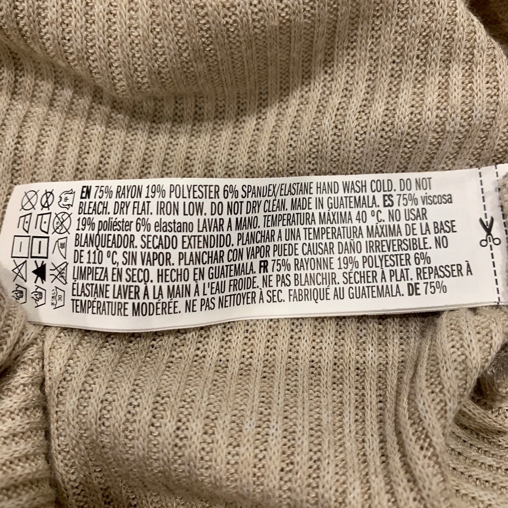 Forever 21 Tan Ribbed Lace Up Tank Top - Picture 4 of 5